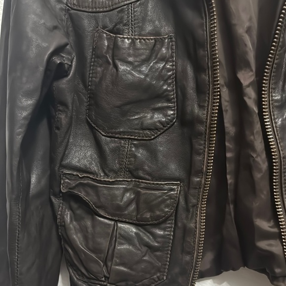 Dark Brown Leather Jacket - Picture 4 of 7